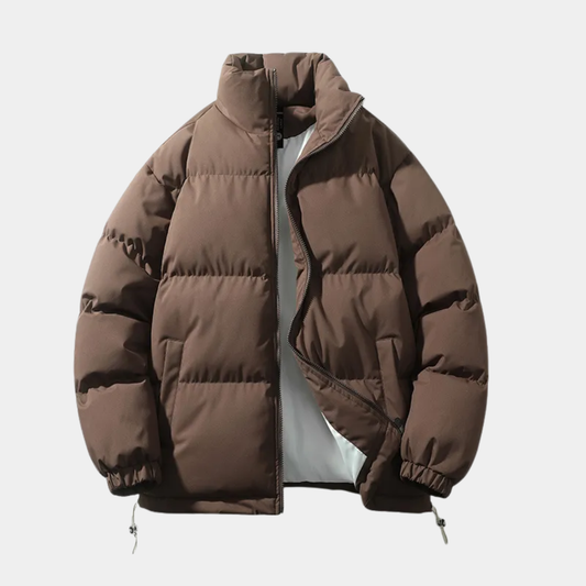 VogeLuxe | Men’s Wool Look Bomber Jacket with Contrast Collar