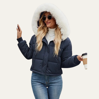 VogeLuxe | Women’s Warm Cropped Puffer Jacket