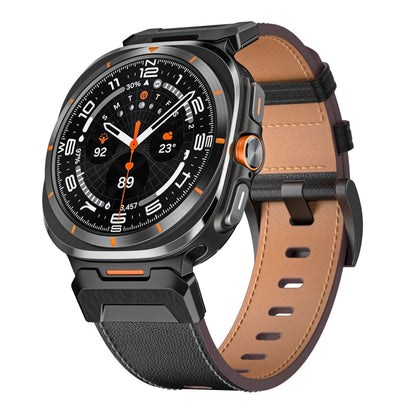 Durable Leather Band for Samsung Watch 7 Ultra