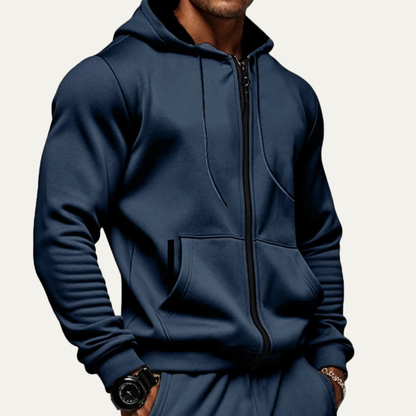 VogeLuxe | Men’s Warm Corduroy Bomber Jacket with Patch Pockets