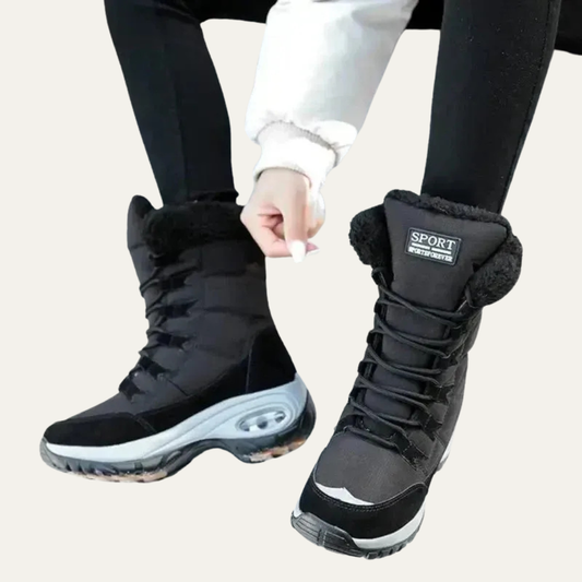 VogeLuxe | Women’s Quilted Fur Lined High Top Winter Boots