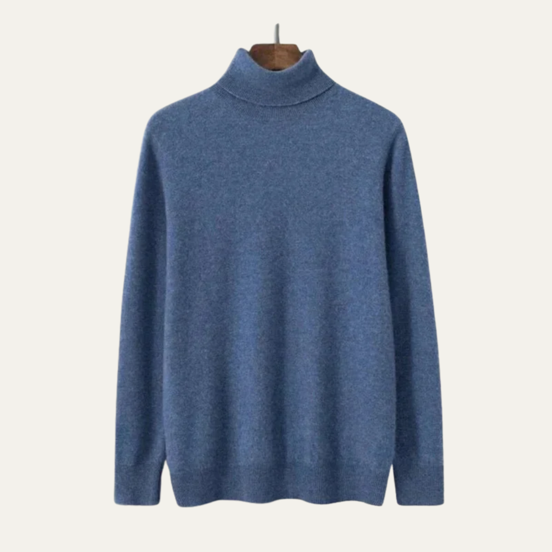 VogeLuxe | Men’s Fine Gauge Fitted Turtleneck Sweater