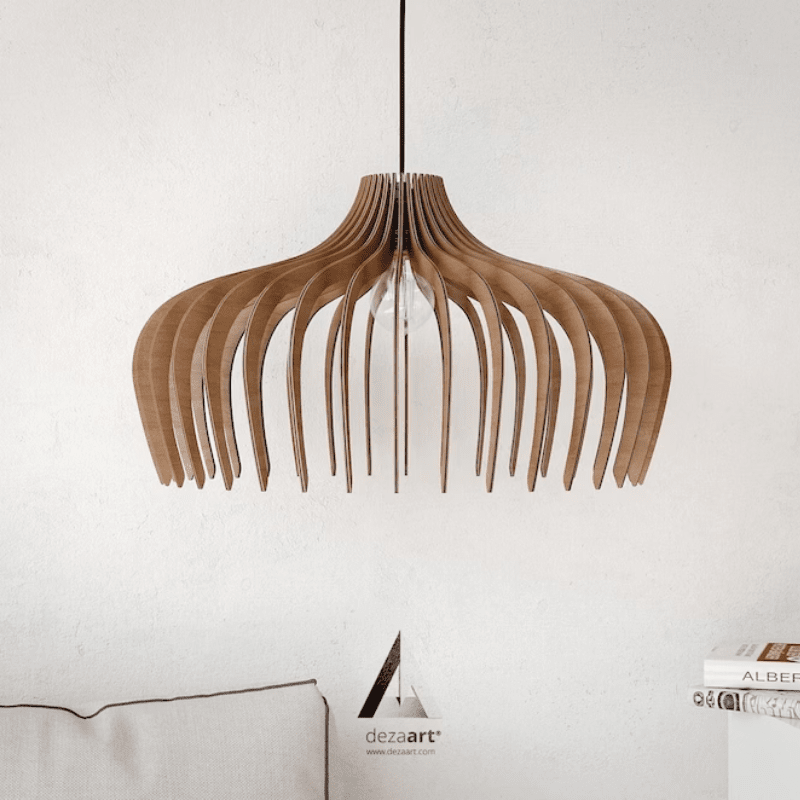 Rustic Wood Pendant Chandelier - VogeLuxe