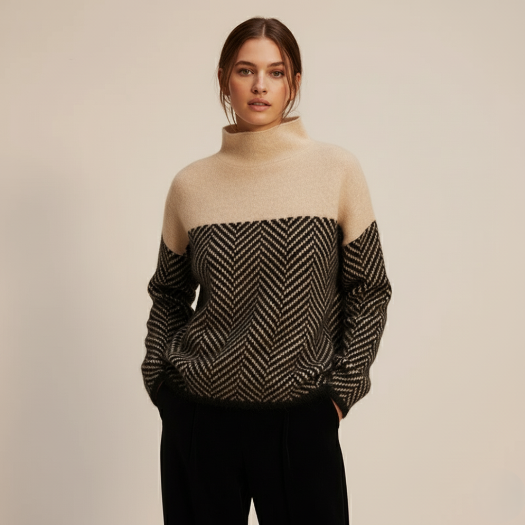 Cozy Cashmere Turtleneck Jumper, Super Soft Knit - VogeLuxe