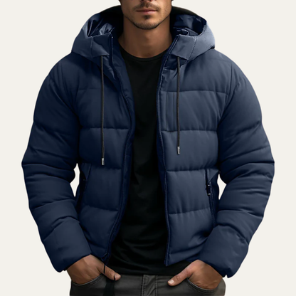 VogeLuxe | Men’s Wide Baffle Hooded Puffer Jacket