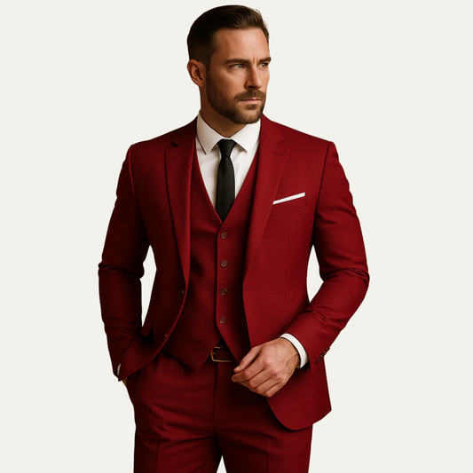 VogeLuxe | Men’s Tailored Three Piece Formal Suit Set
