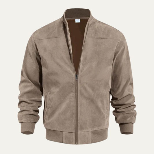 VogeLuxe | Men’s Textured Zip Up Casual Bomber Jacket