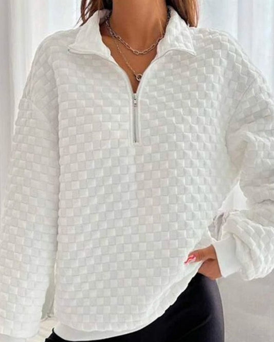 Warm Zip-up Sweater - Classic Winter Style - VogeLuxe