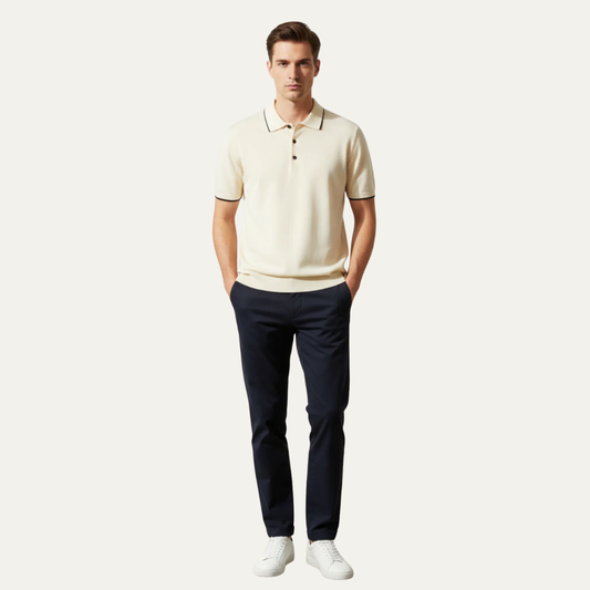 VogeLuxe | Men’s Structured Collar Polo Shirt