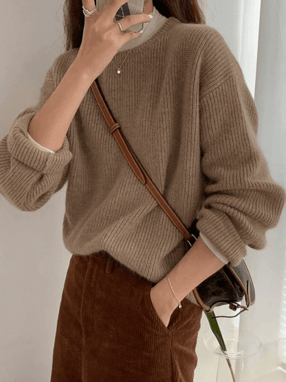 Soft Women's Cozy Crew Neck Sweater
