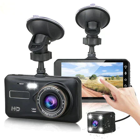 HD Dual Lens Car Camera Front Rear 1080p 4 Inch Screen - VogeLuxe