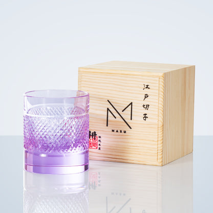 Colorful Diamond Whisky Glasses Set with Wood Case