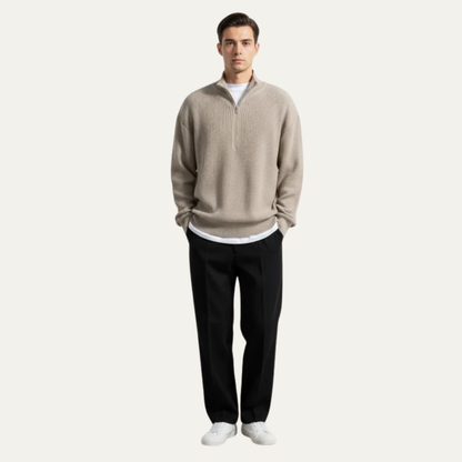 VogeLuxe | Men’s Classic Cable Knit Wool Blend Sweater