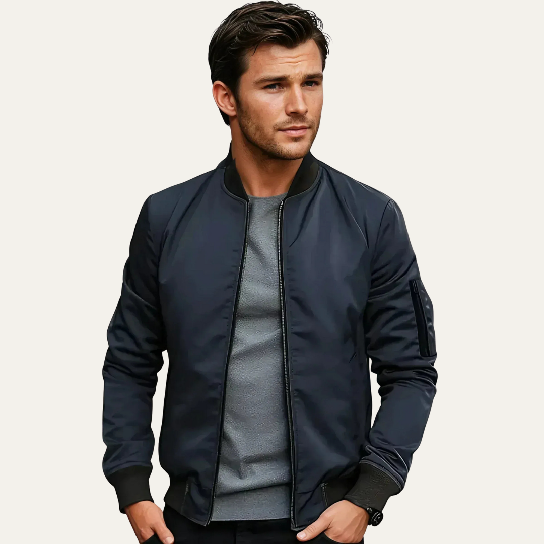 VogeLuxe | Men’s Classic Flight Style Bomber Jacket