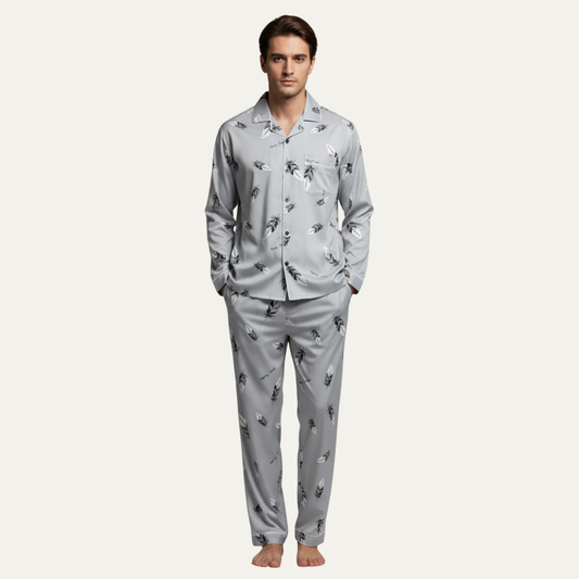 VogeLuxe | Men’s Window Pane Pattern Pajama Set
