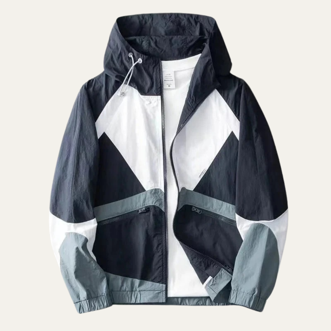 VogeLuxe | Men’s Active Colorblock Windbreaker