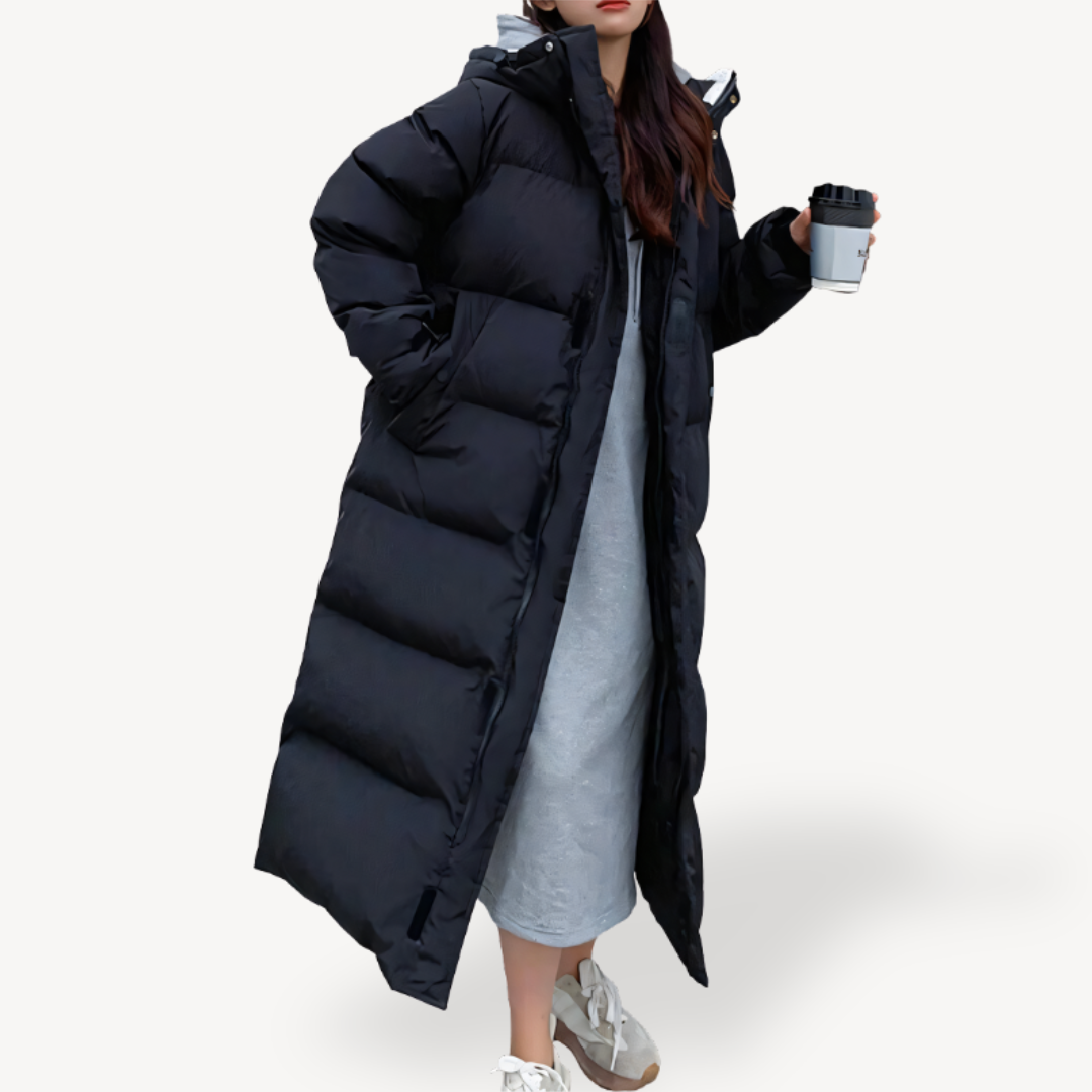 Women's Plus Size Down Filled Parka Coat - VogeLuxe