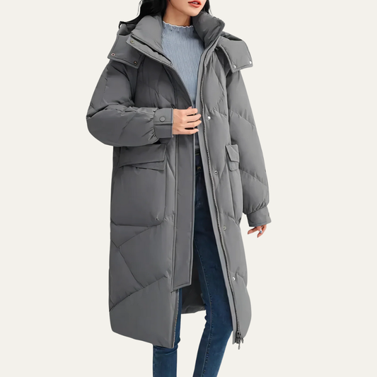 VogeLuxe | Women’s Long-Line Quilted Puffer Coat
