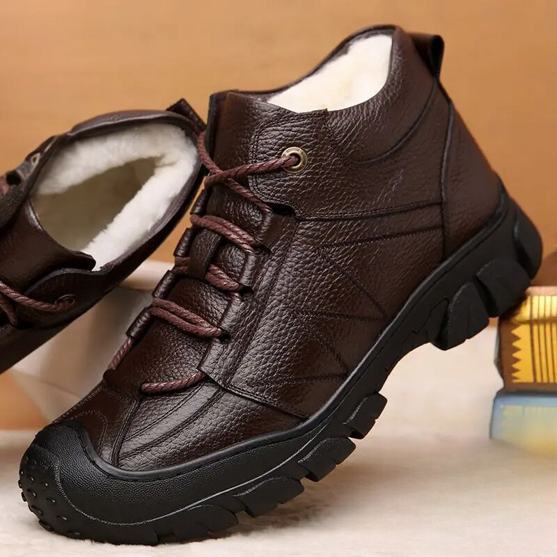 Comfortable Vegan Leather Hiking Shoes for Men