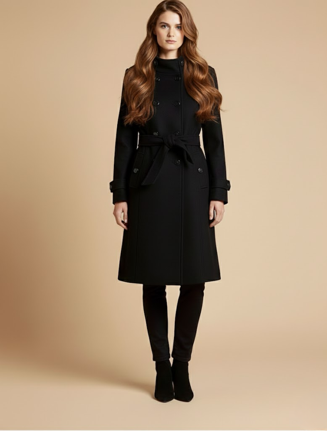 Classic Fit Belted Overcoat - Stylish and Tailored - VogeLuxe
