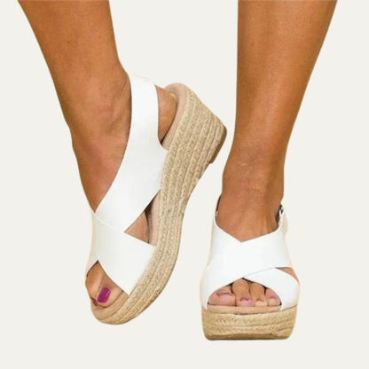 VogeLuxe | Women’s Espadrille Wedge Sandal with Peep Toe