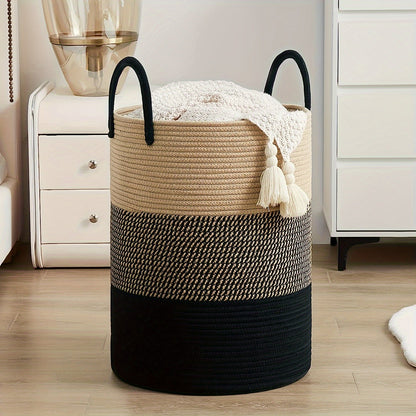 Big Wicker Laundry Basket with Handles