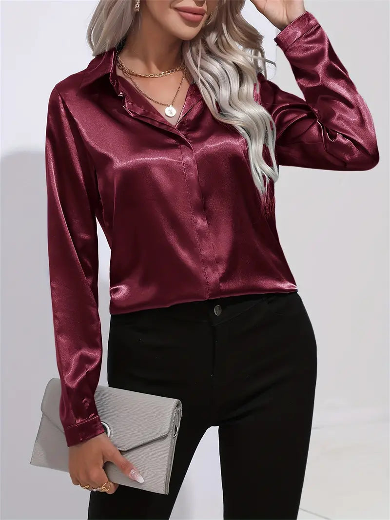 Comfy Women's Classic Cotton Blouse with Loose Fit