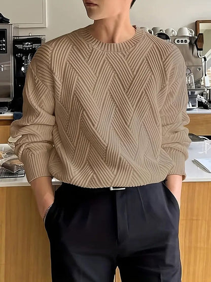 Warm Mens Winter Crew Neck Jumper