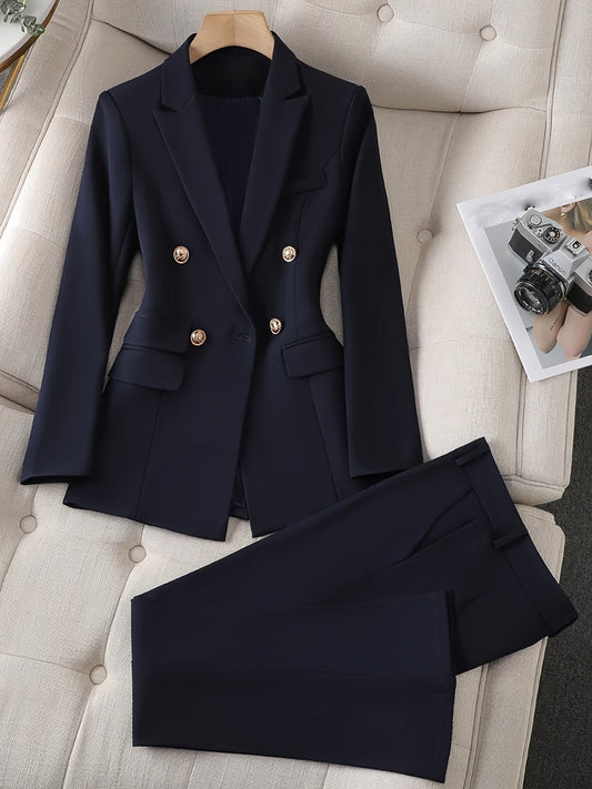 Classic Tailored Women's Blazer Suit Set - VogeLuxe
