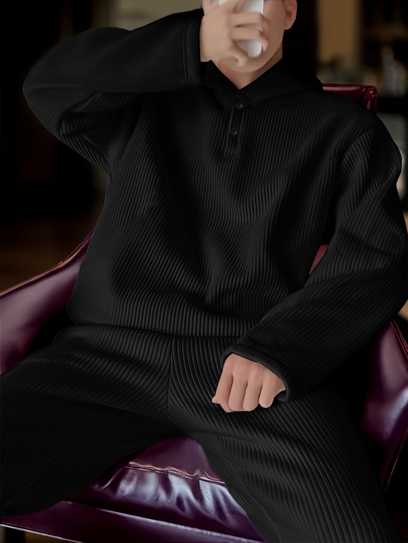 Relaxed Fit Men's 2 Piece Tracksuit Set - VogeLuxe