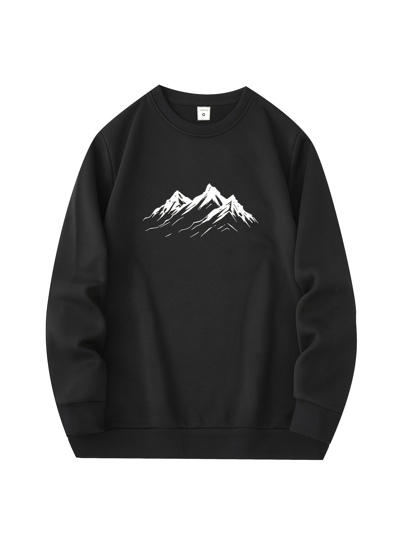 Cozy Men's Winter Sweatshirt with Mountain Design - VogeLuxe
