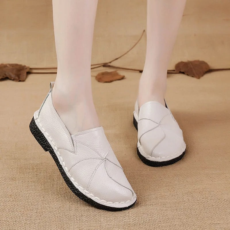 Vintage Patchwork Slip On Loafers