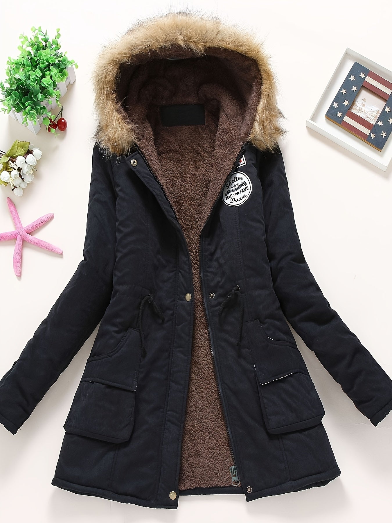Ladies Waterproof Parka Coat with Hood