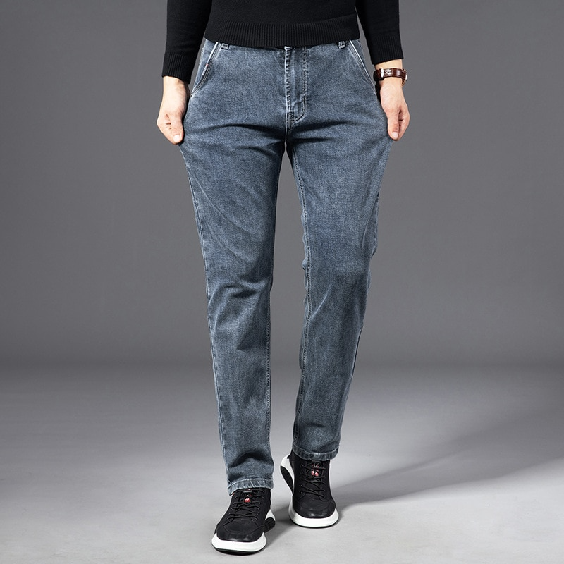 Men's Slim Fit Stretchy Daily Jeans with Pockets - VogeLuxe
