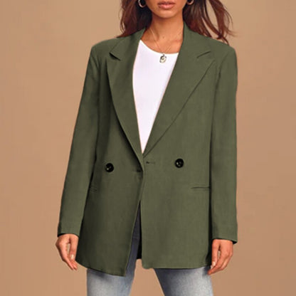 Stylish Women's Relaxed Fit Blazer with Pockets