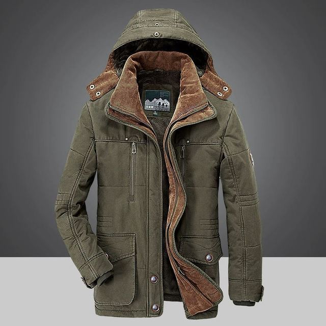 Warm Mens Winter Parka With Soft Fleece Lining