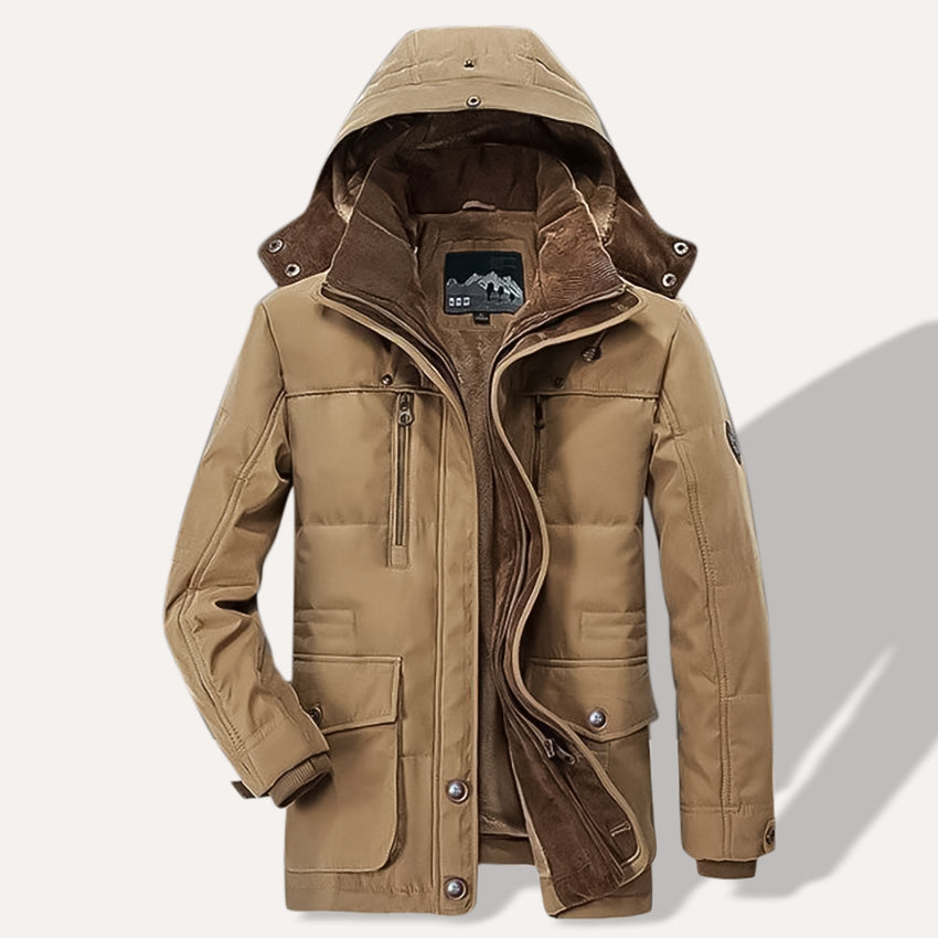 Warm Mens Winter Parka With Soft Fleece Lining