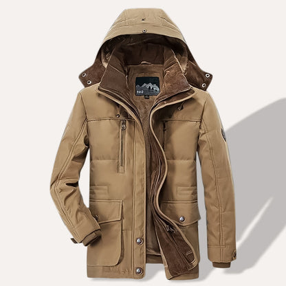 Warm Mens Winter Parka With Soft Fleece Lining