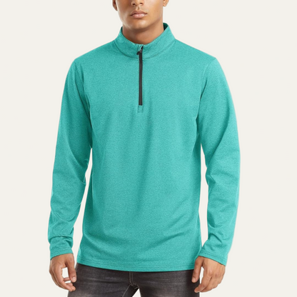 VogeLuxe | Men’s Technical Quarter Zip Stand Collar Shirt