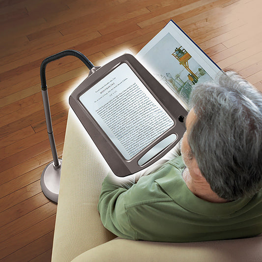 Bright Adjustable Floor Lamp with Magnifier - VogeLuxe