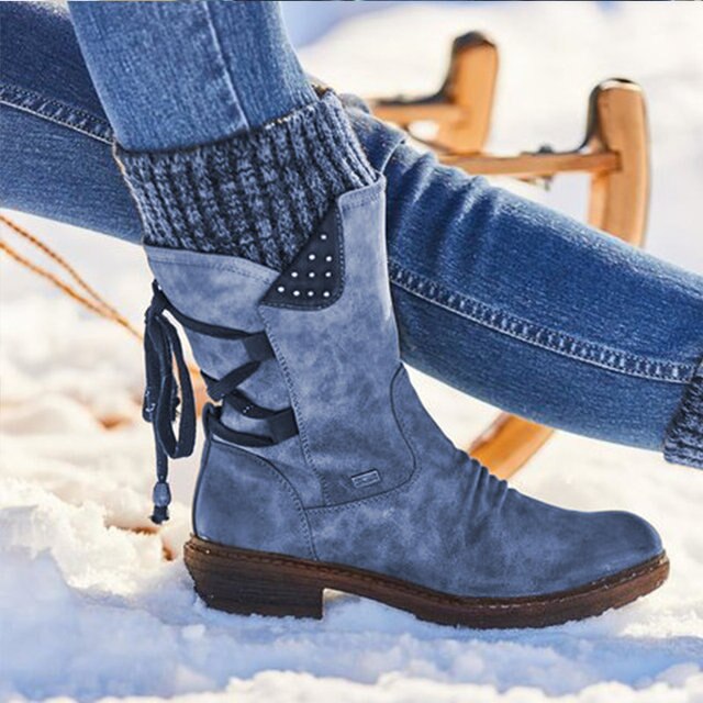 Warm Women's Ankle Cowboy Boots