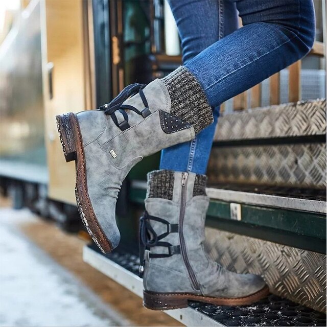 Warm Women's Ankle Cowboy Boots