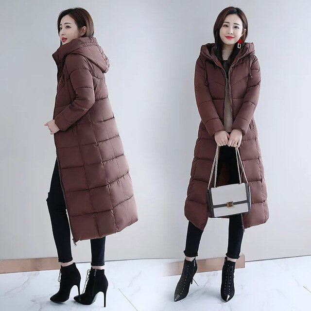Warm Women's Down Parka Coat for Winter - VogeLuxe