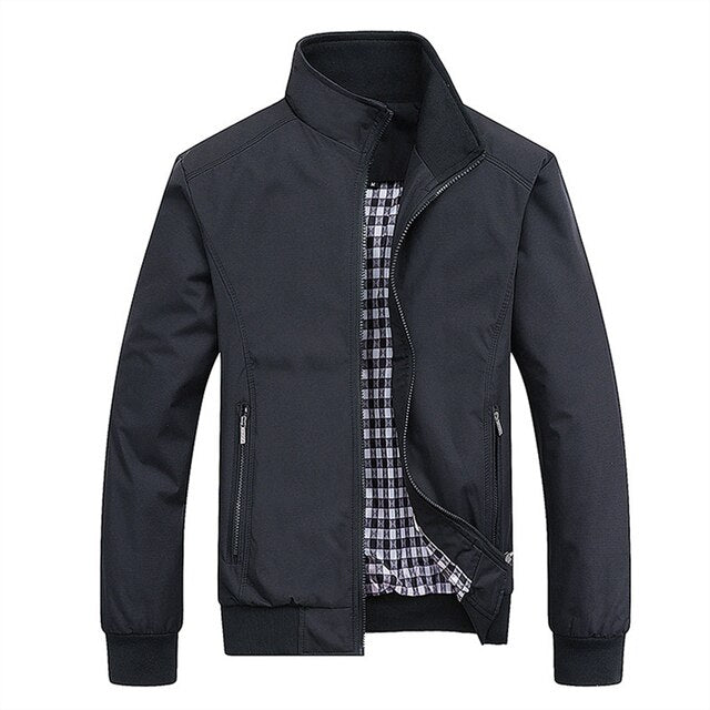 Thin Mens Casual Bomber Jacket For Spring Autumn Wear - VogeLuxe