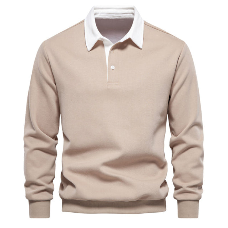 Comfortable Winter Knitted Polo Sweater