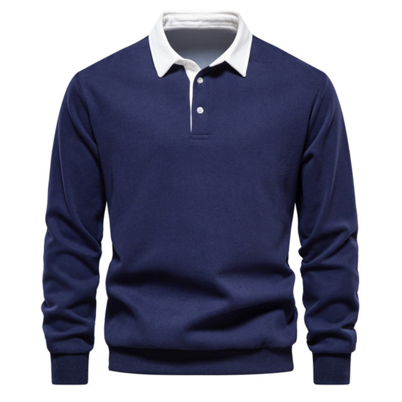 Comfortable Winter Knitted Polo Sweater - VogeLuxe