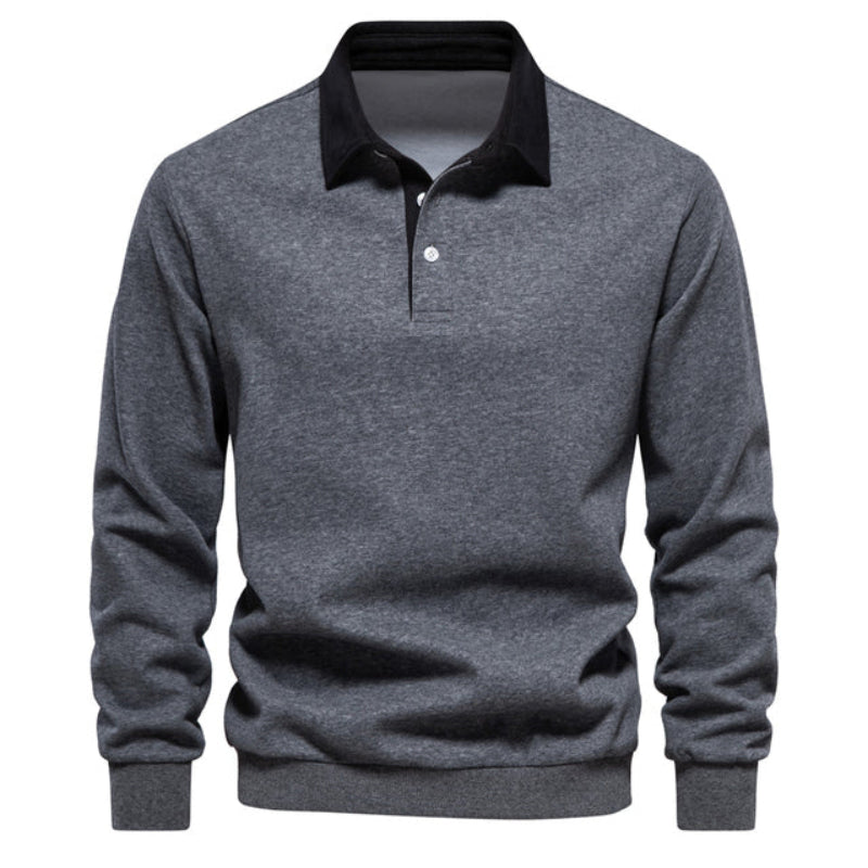 Comfortable Winter Knitted Polo Sweater