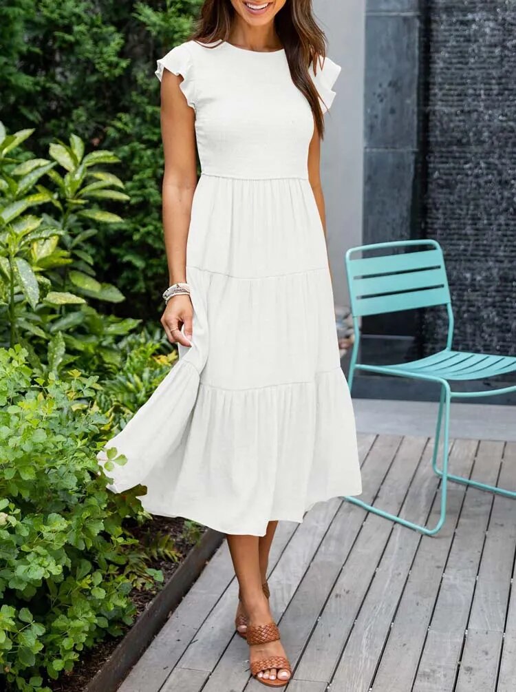 Elegant Lightweight Long Sleeve Maxi Dress