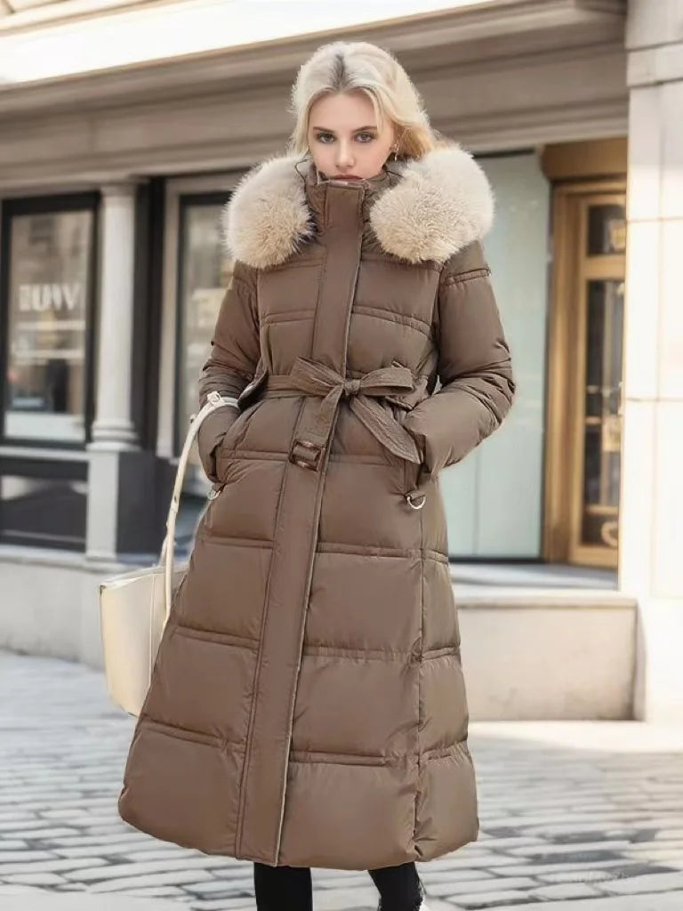 Cozy Waterproof Women's Winter Parka with Faux Fur Trim - VogeLuxe