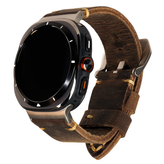 Classic Brown Leather Band for Samsung Watch Ultra - VogeLuxe